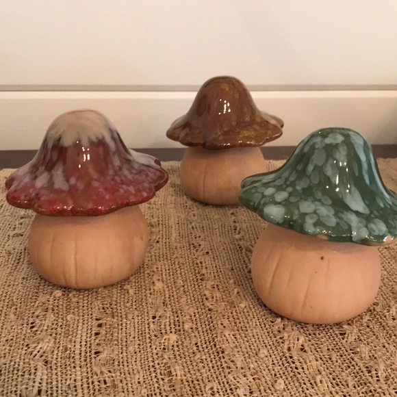 Other - 3 Ceramic Mushrooms NWOT